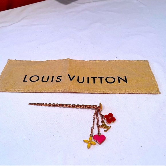 Louis Vuitton Hair Turban Pool M76808 Silver 100% Silk Band Ribbon